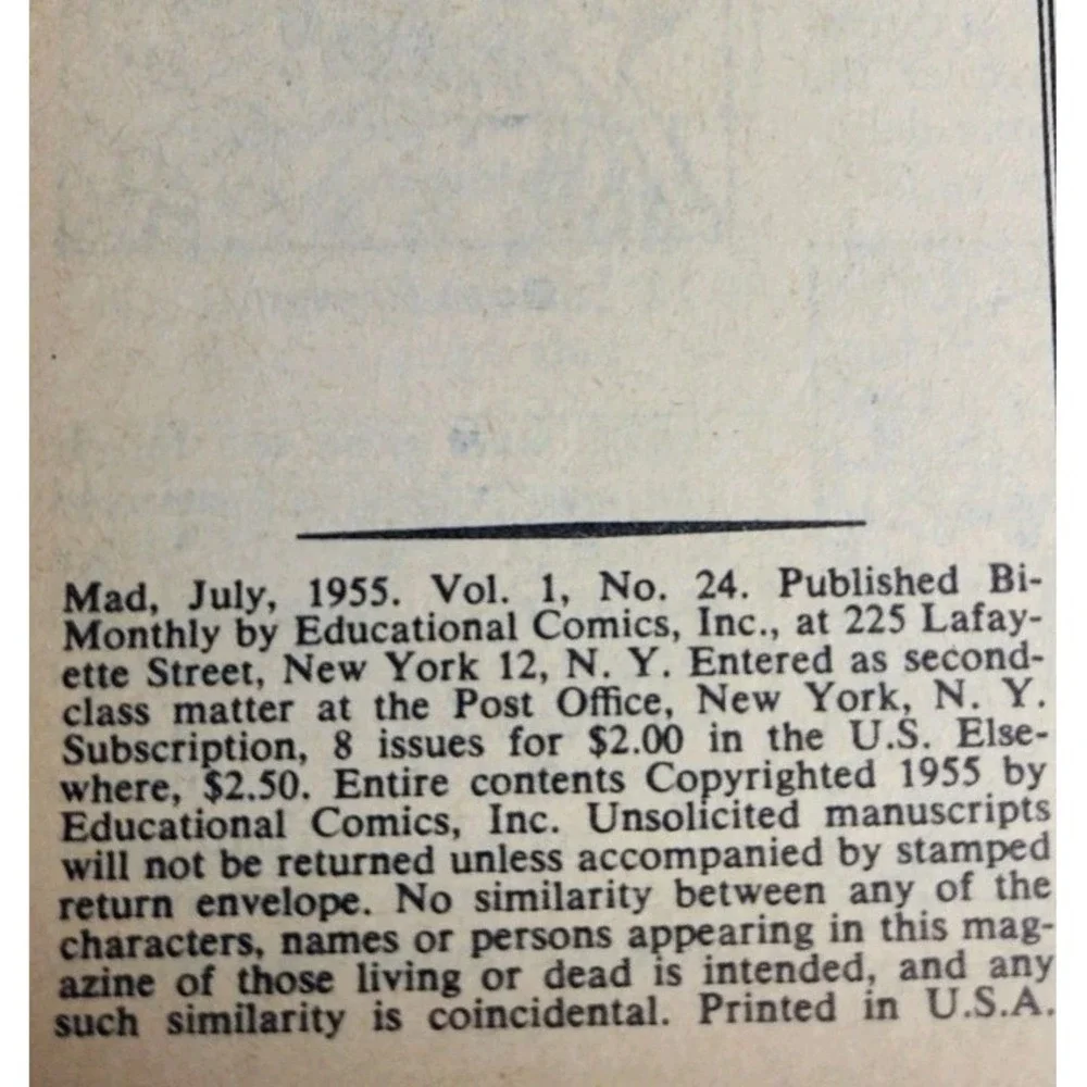 Mad Magazine #24 July 1955 EC Comics 
